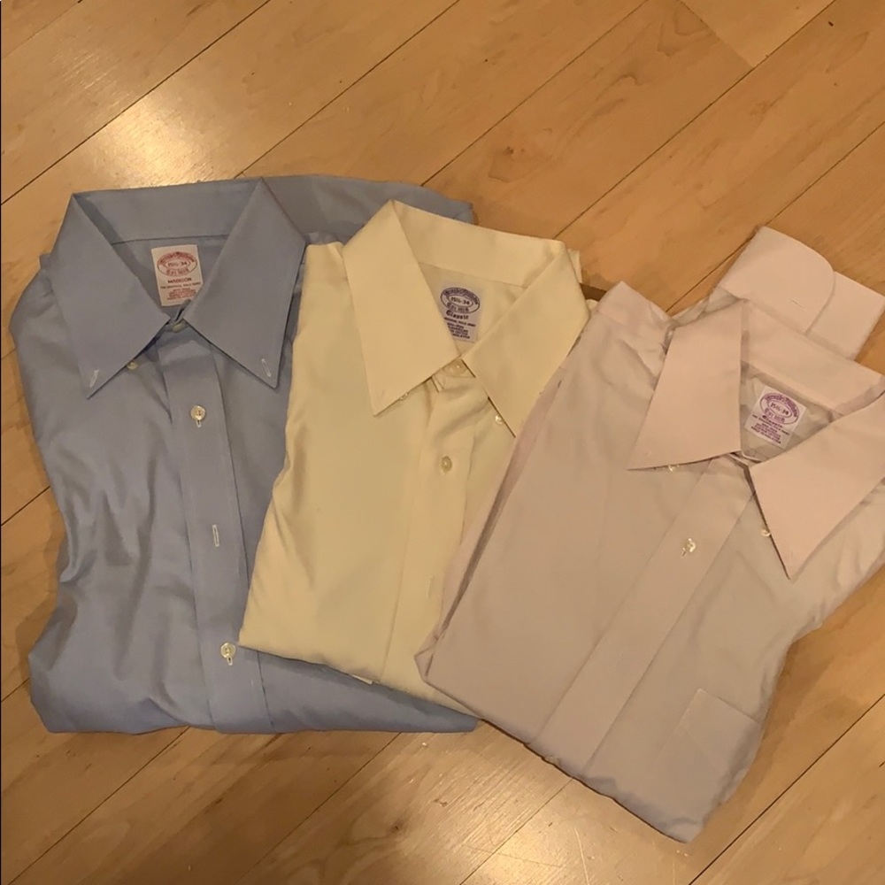 NWOT Brooks Brothers dress shirts sz L set of 3